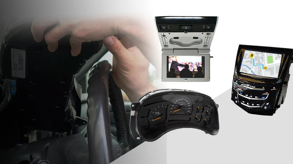 Remanufactured instrument cluster, radio and navigation units sold by ISS Automotive